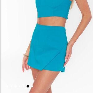 Show Me Your Mumu Spencer Skort – Teal Suiting – Size M – Sold Out – $128 Retail